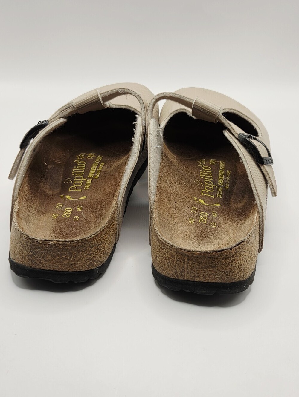 Birkenstock Papillio Fussbett Clog Womens Size 9 Beige Mary Jane Sandals - Picture 10 of 11